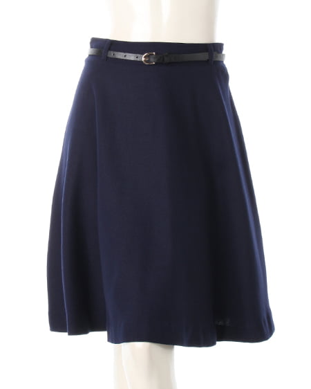 INGNI(イング) ベルト付フェイクウールミディ／スカート コン