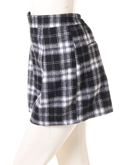 INGNI(イング) シャギーチェックキュロット/パンツ クロ