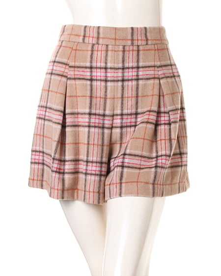 INGNI(イング) シャギーチェックキュロット／パンツ ベージュ