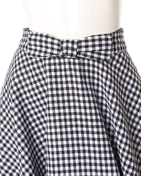 INGNI（イング） ウエストリボンフェイクウール／スカート ｸﾛ/ｷﾞﾝｶﾞﾑ