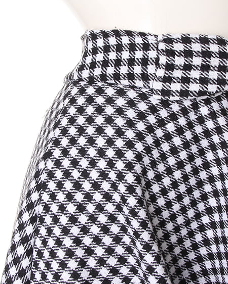 INGNI（イング） ウエストリボンフェイクウール／スカート ｸﾛ/ｷﾞﾝｶﾞﾑ