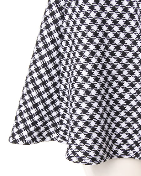 INGNI（イング） ウエストリボンフェイクウール／スカート ｸﾛ/ｷﾞﾝｶﾞﾑ