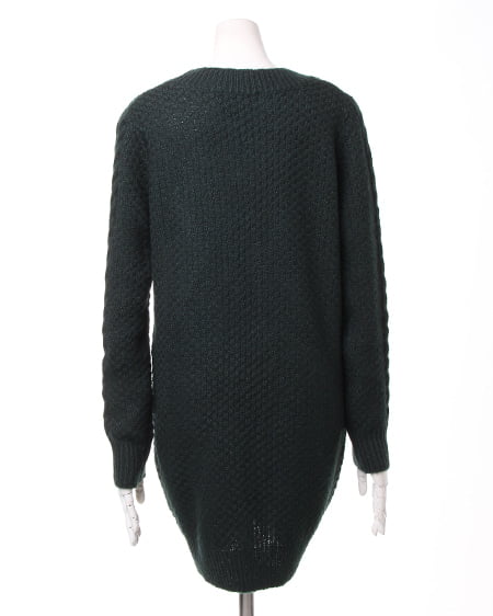 INGNI（イング） ケーブルロングVカーディガン ｸﾞﾘｰﾝ