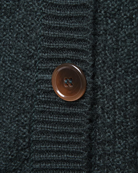 INGNI（イング） ケーブルロングVカーディガン ｸﾞﾘｰﾝ