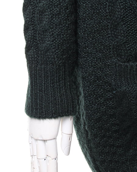 INGNI（イング） ケーブルロングVカーディガン ｸﾞﾘｰﾝ