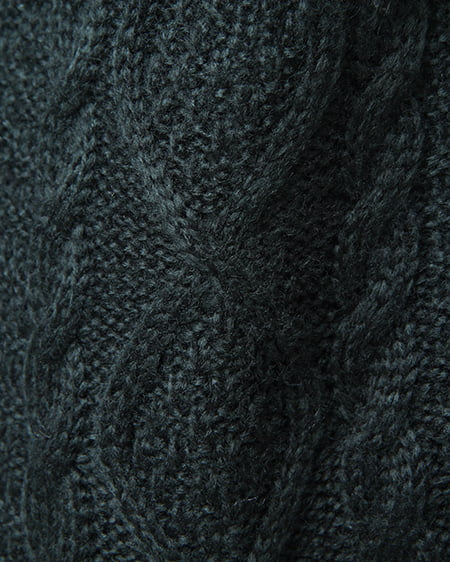 INGNI（イング） ケーブルロングVカーディガン ｸﾞﾘｰﾝ