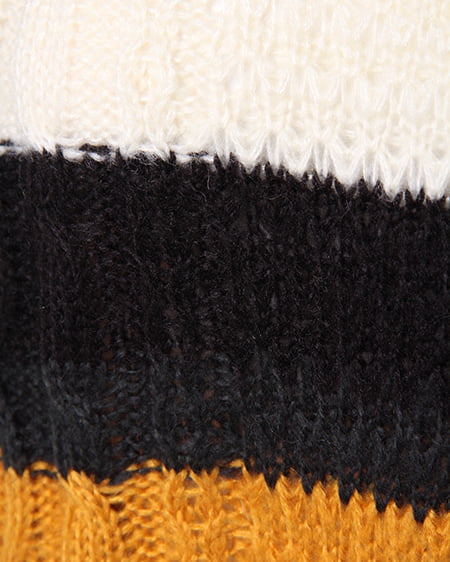 INGNI（イング） 4Cボーダーケーブル／ニット ｶﾗｼ