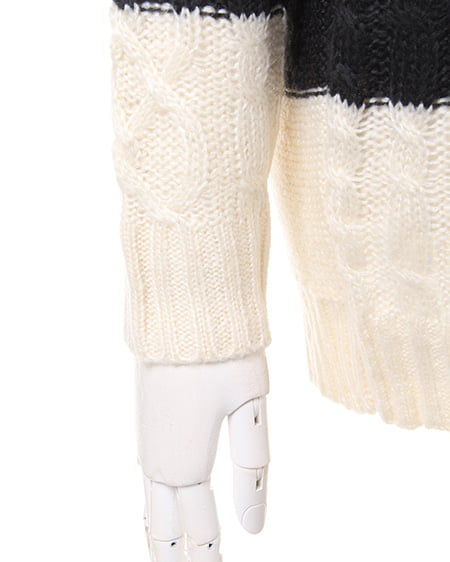 INGNI（イング） 4Cボーダーケーブル／ニット ｶﾗｼ