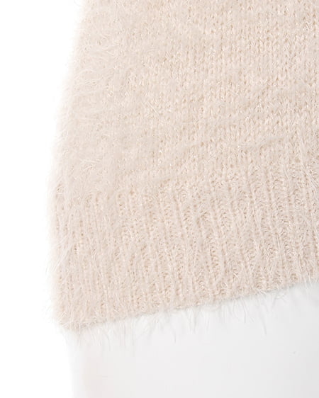 INGNI（イング） フェザー装飾付き／ニット長袖 ｱｲﾎﾞﾘｰ