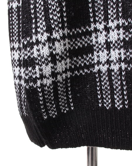 INGNI（イング） バイカラーオフタートル／チュニックワンピース ｸﾛ/ｸﾛ