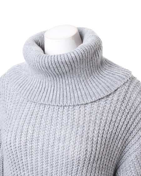 INGNI（イング） オフタートル／ニットワンピースA ｸﾞﾚｰ