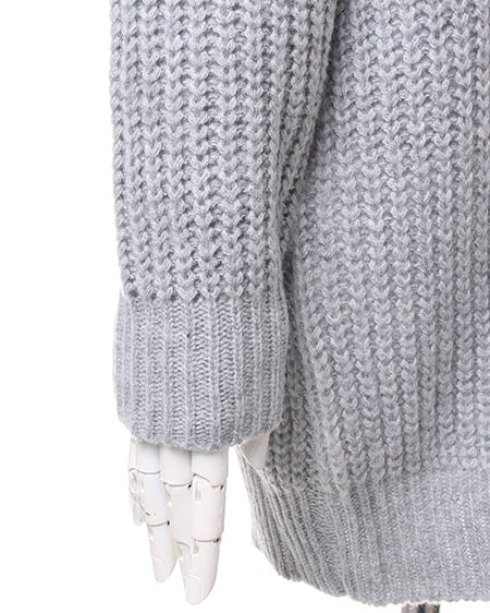 INGNI（イング） オフタートル／ニットワンピースA ｸﾞﾚｰ