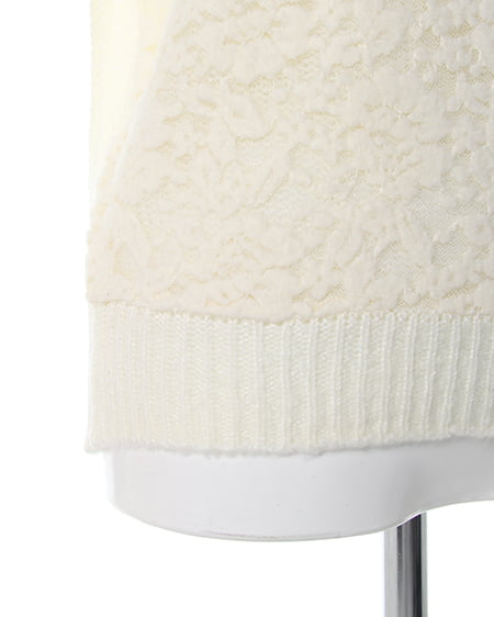 INGNI（イング） レースオフタートル／ニット ｵﾌﾎﾜｲﾄ