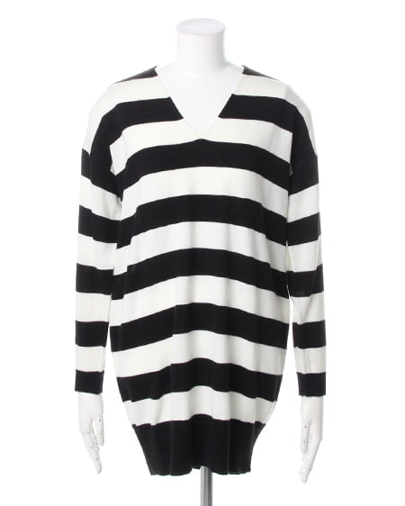 INGNI(イング) 12Gボーダー/ワンピース オフホワイト/クロ