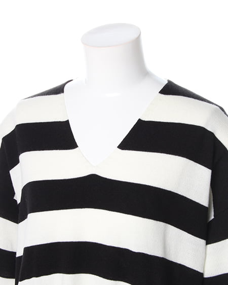 INGNI(イング) 12Gボーダー/ワンピース オフホワイト/クロ