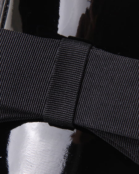 INGNI（イング） 前リボンフラット／シューズ ｸﾛ/ｸﾛ