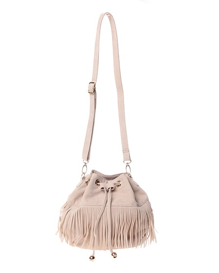 INGNI（イング） フリンジ巾着ショルダー／BAG ﾍﾞｰｼﾞｭ