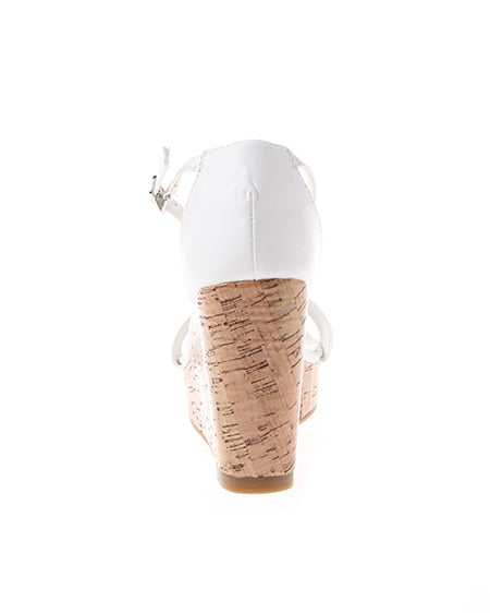 INGNI（イング） 光沢コルクウェッジ／サンダル ｵﾌﾎﾜｲﾄ