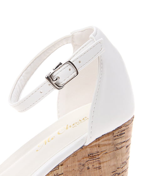 INGNI（イング） 光沢コルクウェッジ／サンダル ｵﾌﾎﾜｲﾄ