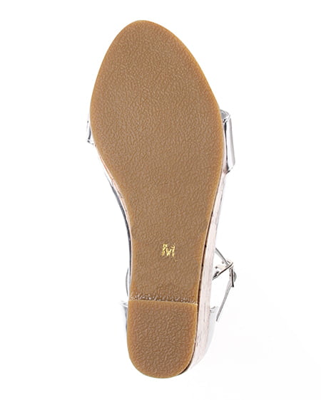 INGNI(イング) 光沢コルクウェッジ/サンダル シルバー