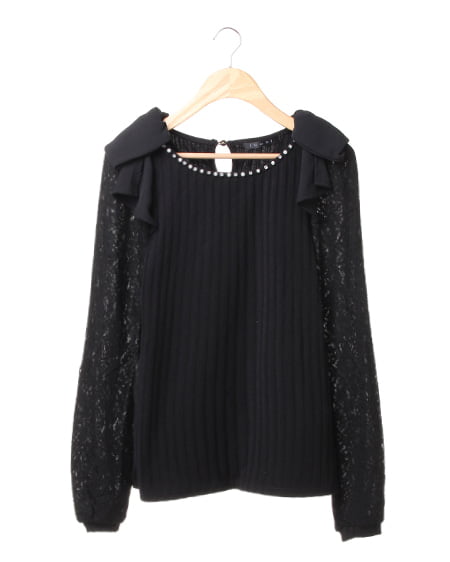肩リボン袖レース／TOPS｜INGNI(イング) 公式通販｜INGNI STORE