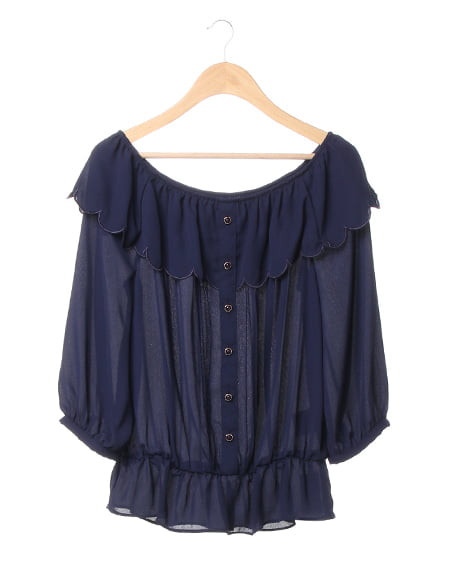 INGNI(イング) フリル衿ピンタック／TOPS ｺﾝ