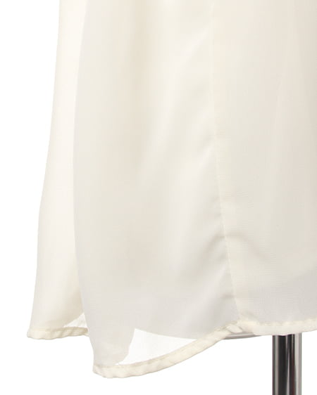 INGNI（イング） 配色フリル袖／TOPS ｵﾌﾎﾜｲﾄ