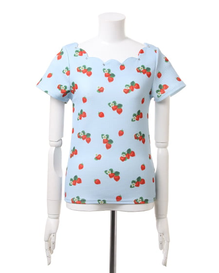 INGNI（イング） イチゴ柄／Tシャツ ｻｯｸｽ