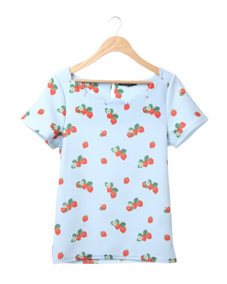 INGNI(イング) イチゴ柄／Tシャツ ｻｯｸｽ