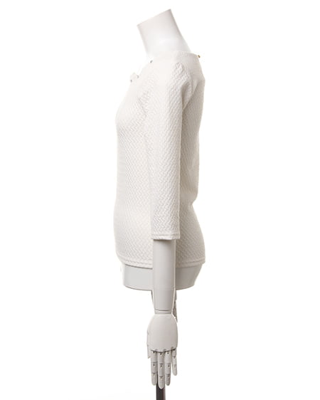 INGNI（イング） スカラップオフショル／Tシャツ7分 ｵﾌﾎﾜｲﾄ