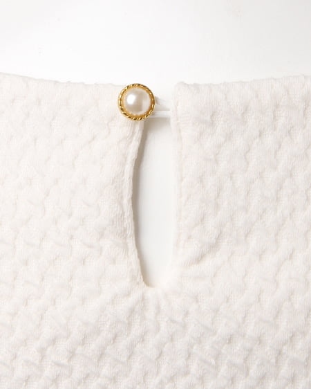 INGNI（イング） スカラップオフショル／Tシャツ7分 ｵﾌﾎﾜｲﾄ