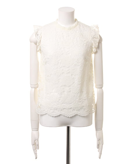 INGNI（イング） プチH／NレースT／ブラウス ｵﾌﾎﾜｲﾄ