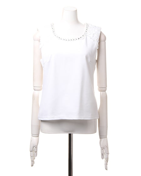 INGNI（イング） ヨークレースポンチ／TOPS ｵﾌﾎﾜｲﾄ