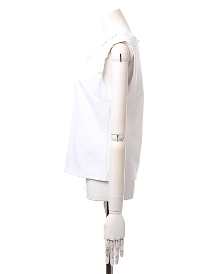 INGNI（イング） ヨークレースポンチ／TOPS ｵﾌﾎﾜｲﾄ