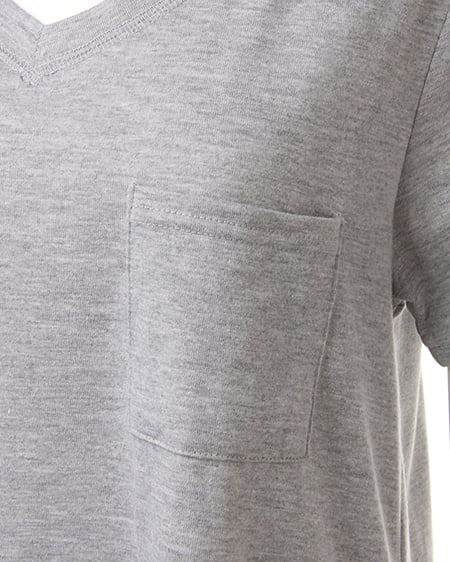 INGNI（イング） イレギュラーポケット付／Tシャツ ｸﾞﾚｰ