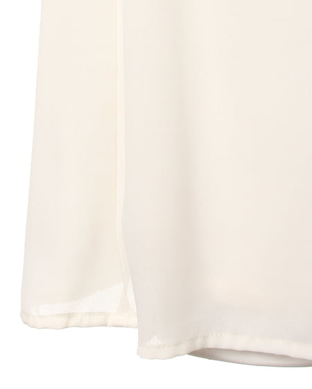 INGNI（イング） 装飾付肩リボンJZ／半袖TOPS ｵﾌﾎﾜｲﾄ