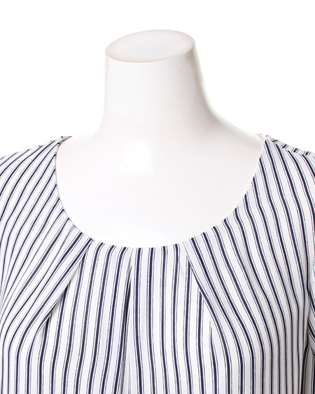 INGNI（イング） 袖リボンストライプ／TOPS ｵﾌﾎﾜｲﾄ/ｺﾝ