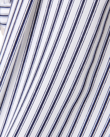 INGNI（イング） 袖リボンストライプ／TOPS ｵﾌﾎﾜｲﾄ/ｺﾝ