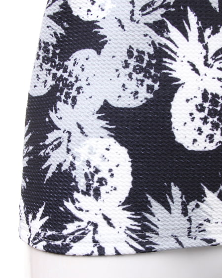 INGNI（イング） パイナップル柄ハニカム／TシャツA ｸﾛ