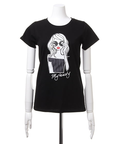 INGNI（イング） NEWレトロガール／Tシャツ ｸﾛ