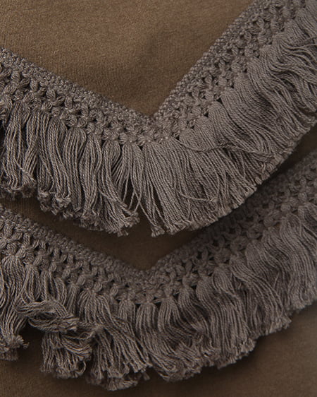 INGNI（イング） フリンジ／Tシャツ ｶｰｷ