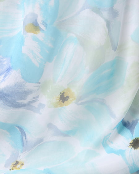 INGNI（イング） 花柄シフォンオフショル／TOPS ﾌﾞﾙｰ