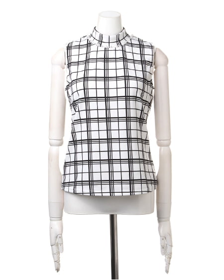 INGNI（イング） H／Nノースリ／TOPS ｵﾌﾎﾜｲﾄ/ﾁｪｯｸ