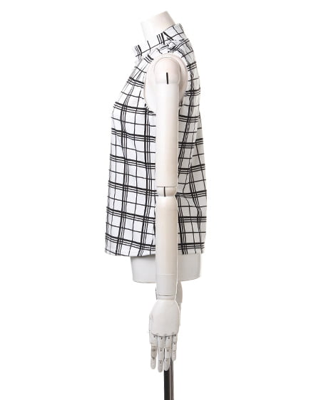 INGNI（イング） H／Nノースリ／TOPS ｵﾌﾎﾜｲﾄ/ﾁｪｯｸ