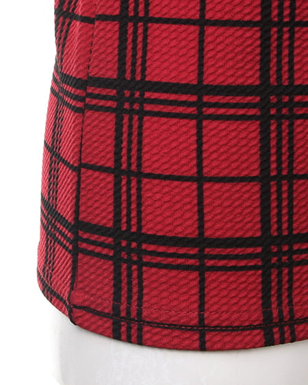 INGNI（イング） チェック柄変わり織／Tシャツ ﾎﾞﾙﾄﾞｰ/ｸﾛ