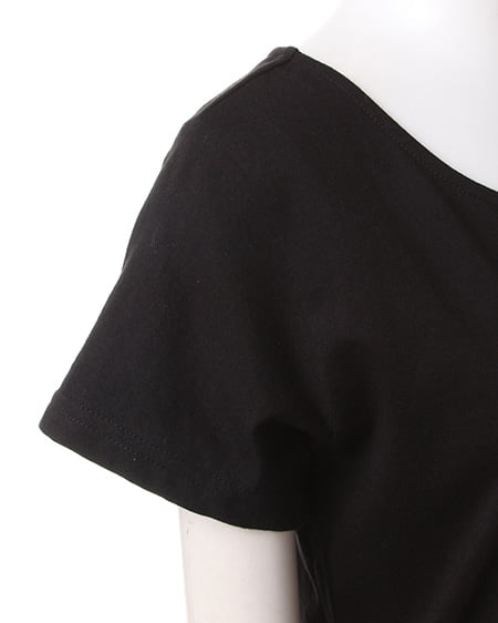 INGNI（イング） 裾シアーポケット付／Tシャツ ｸﾛ