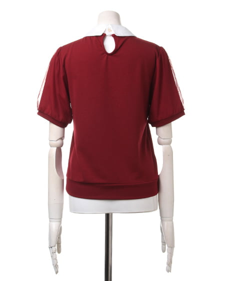 INGNI（イング） 衿付袖チュールロゴ／TOPS ﾎﾞﾙﾄﾞｰ