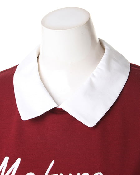 INGNI（イング） 衿付袖チュールロゴ／TOPS ﾎﾞﾙﾄﾞｰ