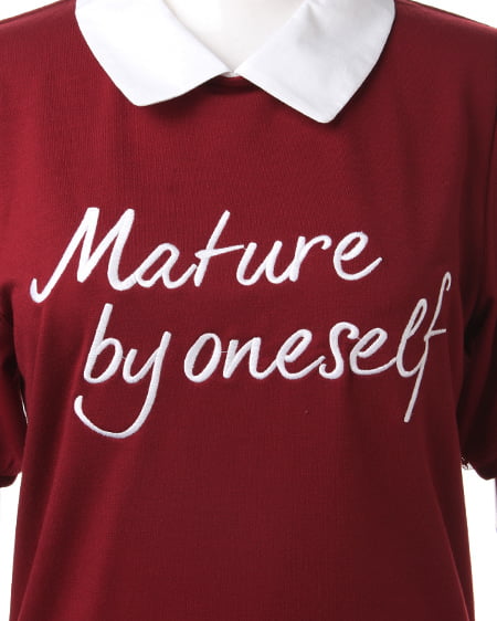 INGNI（イング） 衿付袖チュールロゴ／TOPS ﾎﾞﾙﾄﾞｰ