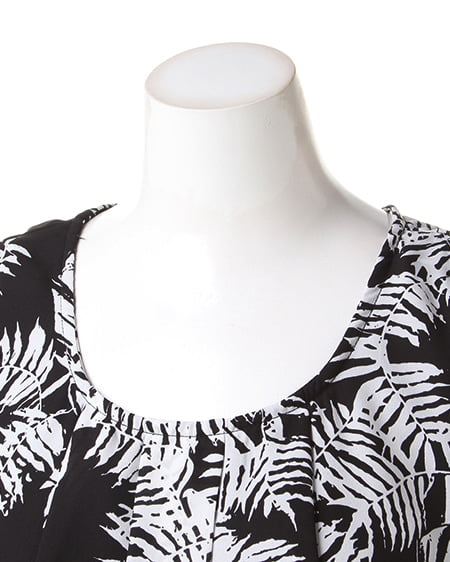 INGNI（イング） モノトーンリーフ柄／TOPS ｸﾛ